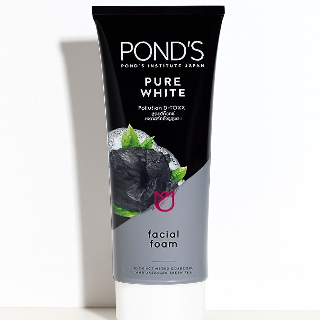 Pond’s Pure White Face Wash with Activated Charcoal – Deep Cleansing & Brightening Daily Face Cleanser (100g)
