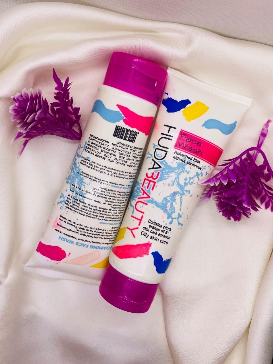 Huda Beauty Face Wash 100ml – Gentle Liquid Cleanser for Oily Skin, Deep Cleansing & Refreshing Daily Skincare Formula